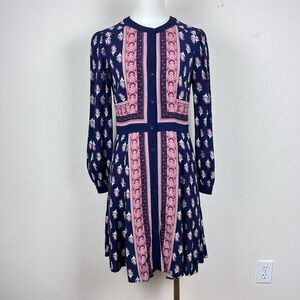 Gal Meets Glam Dress Womens Two Carlene Woodblock Stripe Floral Button Cottage